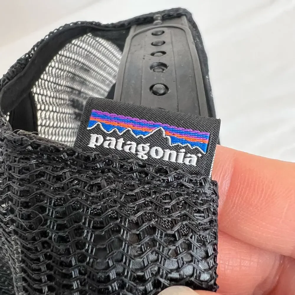 Patagonia Netplus Trucker Hat Black Bureo Mountains Snapback Mesh Recycled Nets
